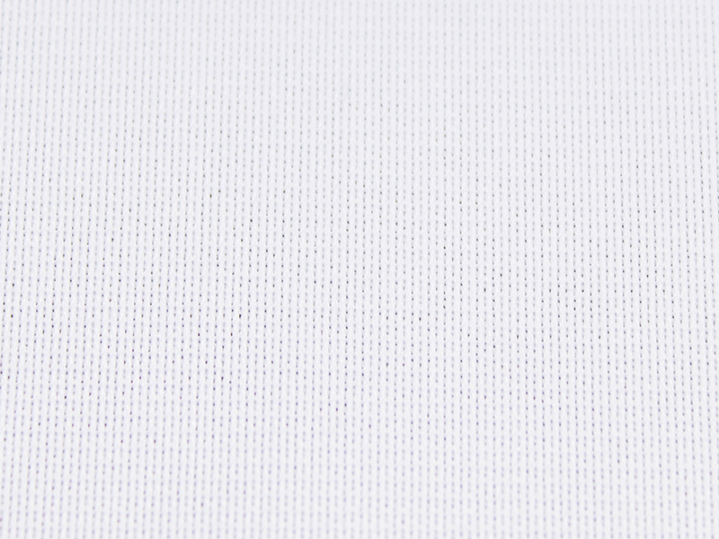 Biała tkanina Decor Light o delikatnej, drobnej strukturze widocznej z bliska.
