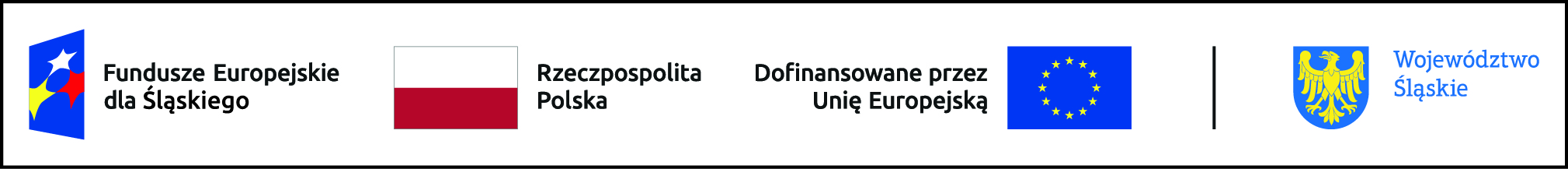 Pasek z oznaczeniami „Rzeczpospolita Polska” oraz „Dofinansowane przez Unię Europejską” z flagą Polski i flagą UE.